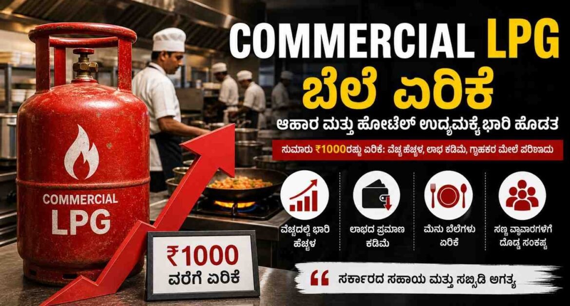 Commercial LPG ಬೆಲೆ ಏರಿಕೆ